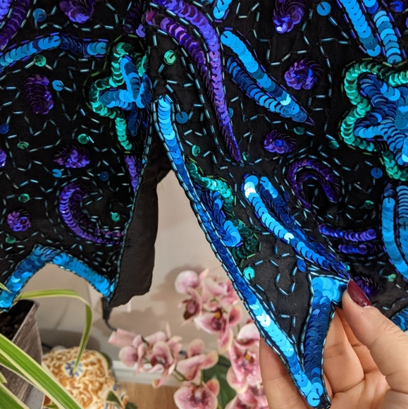 Laurence Kazar New York Silk Siquence Dress - Picture 5 of 10